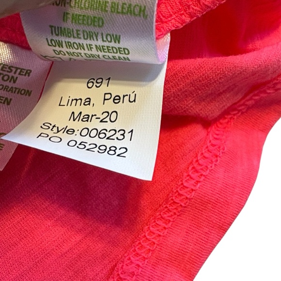 Lilly Pulitzer Gigi Top XXL Love Potion Pink Tank Top Pom Pom Prep Coastal NWT - Picture 9 of 10